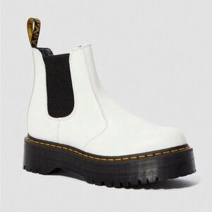 Dr Martens White Platform Chelsea boot